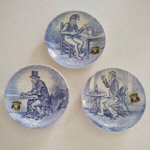 Made in BELGIUM Delft Pottery ~Petite-Plates Trio